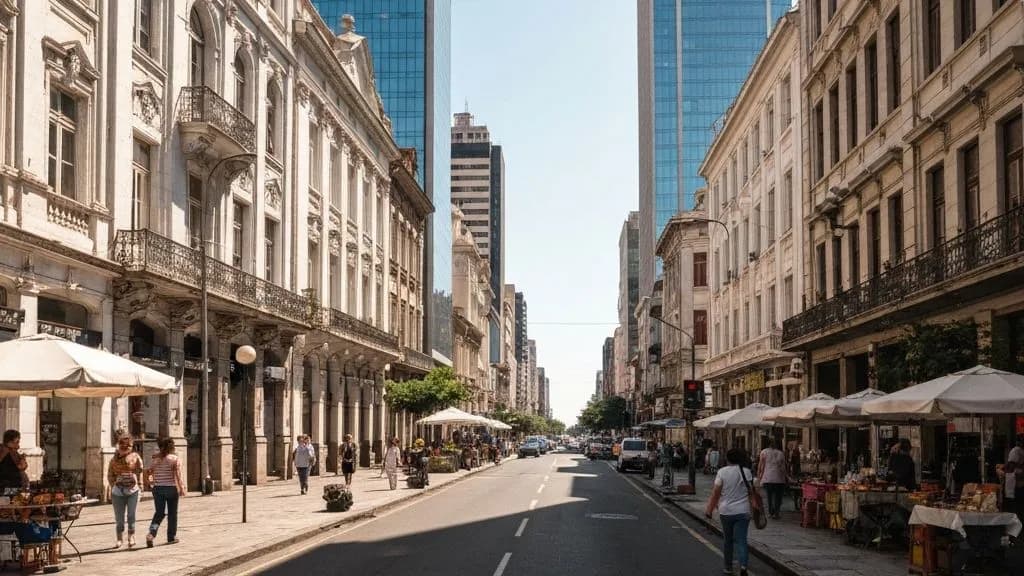 Vista urbana de Porto Alegre, Rio Grande do Sul, junto ao Guaíba