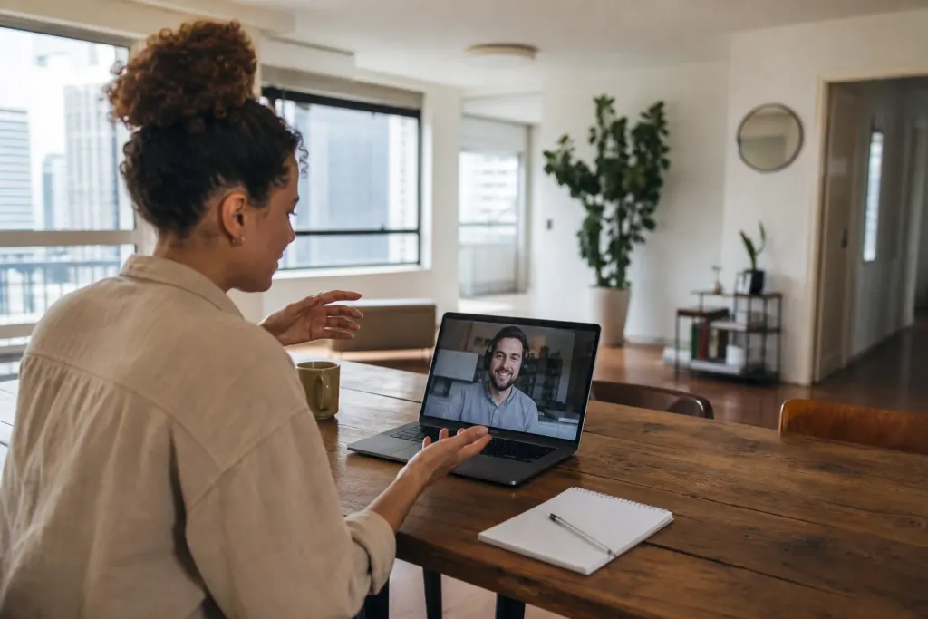 Vistoria por vídeo para orçamento de mudança com tour pelo apartamento