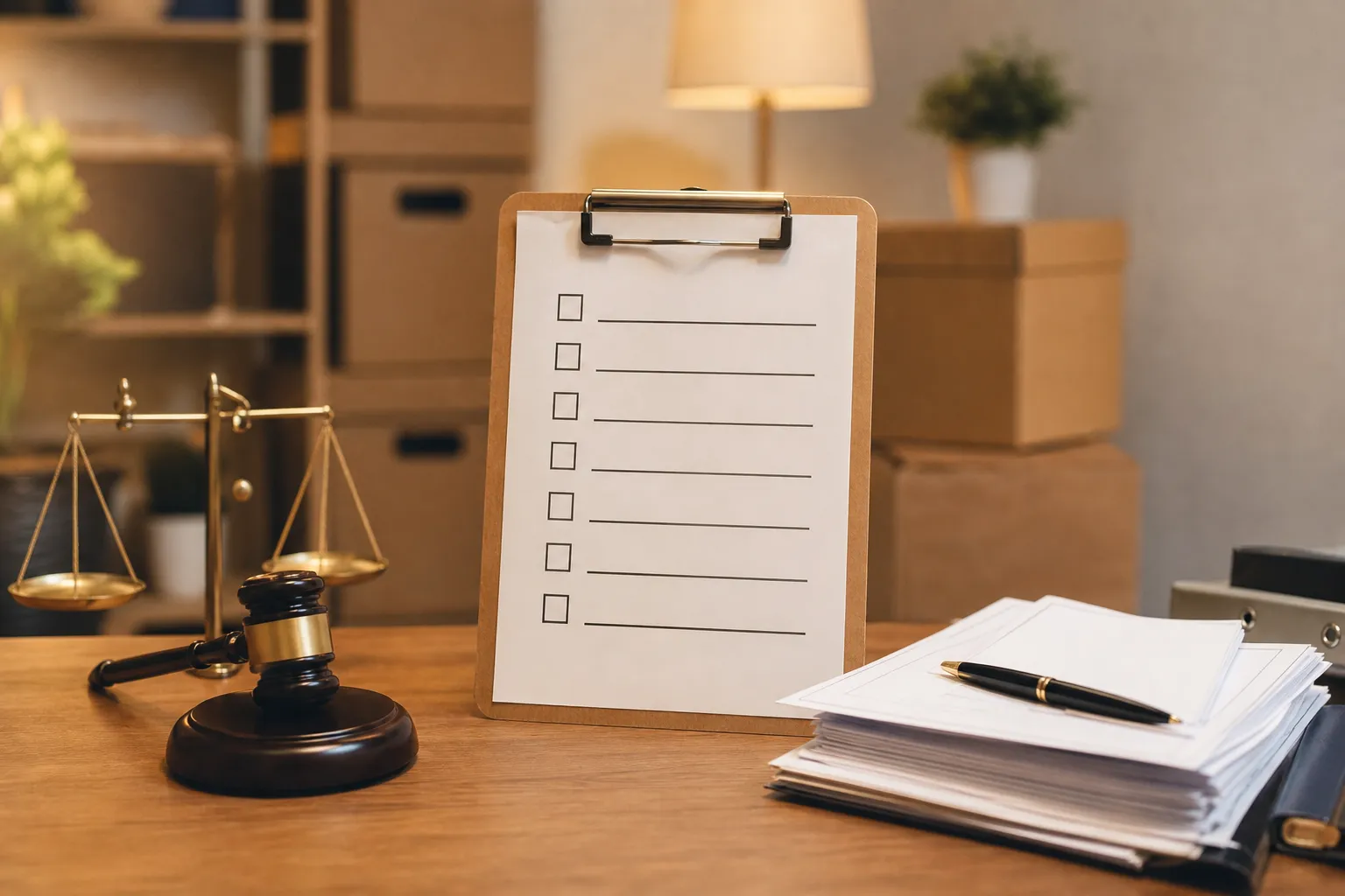 Checklist e documentos organizados antes de assinar mudança